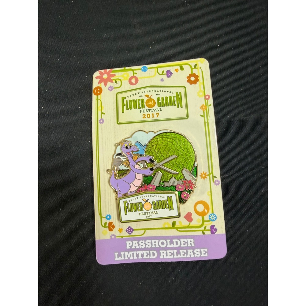 Disney Pin OS Purple New Epcot Flower & Garden 2017 Figment Passholder Limited